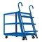 Vestil Steel Stock Picker 3 Shelf W/ Mold On Rubber Casters, 43-3/4" x 27-7/8" x 50-1/8", 1000 Lb Cap, Blue SPS3-2840 - alternate 1